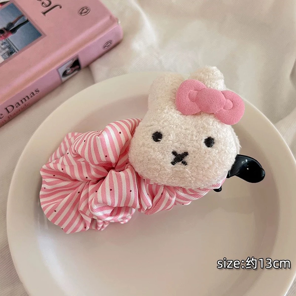 1 Stück Niedliche und Süße Cartoon-Hasen-Haarspange für Mädchen-Pferdeschwänze oder Dutt am Hinterkopf, Bananen-Clip Haaraccessoire – Detail 4
