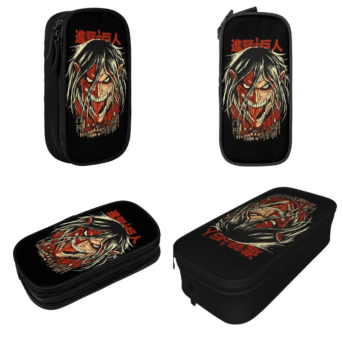 Eren Shingeki No Kyojin astucci per matite Anime giapponesi Attack on Titan Pencilcases Pen Box per borse per studenti materiale scolastico