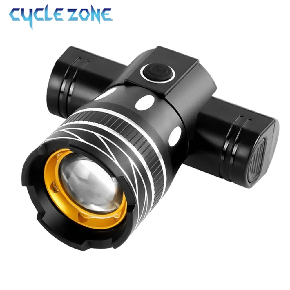 LED Bicycle Front Light Zoomable Adjustment Headlight USB Rechargeable Bike Head Lamop for Safety Cycling Bicycle Accessories image 6