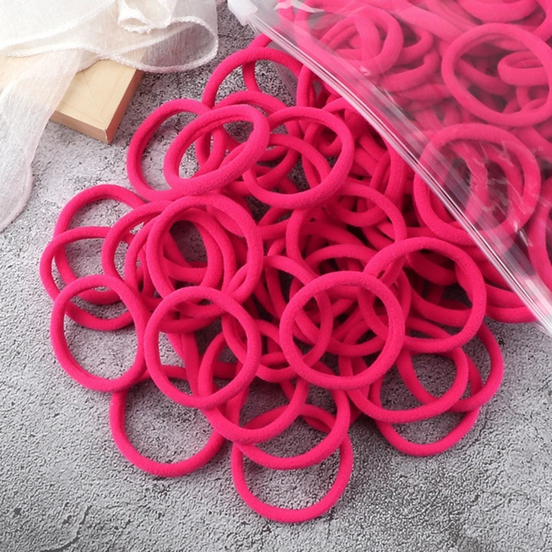 50 teile/satz Frauen Grundlegende Haar Bands 1,57 zoll Einfache Feste Farben Elastische Stirnband Haar Seile Krawatten Haar Zubehör Pferdeschwanz halter