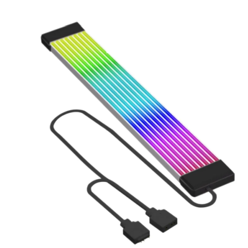 2*8Pin ARGB Divine Light Synchronous Prism Coastal Style Colorful Computer Case Lighting Emitting Card