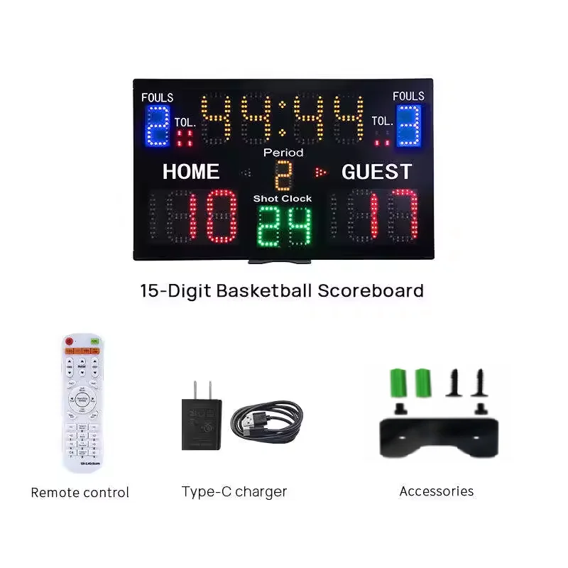 Outdoor Basketbal Draagbare Tafelblad Snooker Elektronische Led Draadloze Cornhole Scorebord