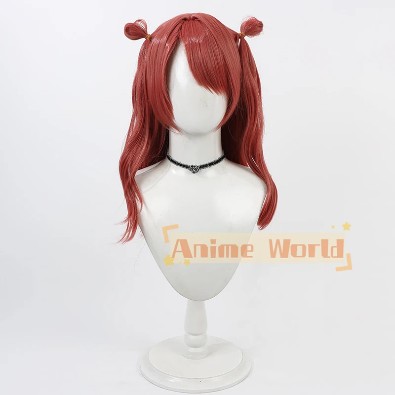 Hanami Saki Cosplay Wig Game Gakuen IDOLM cosplay Wig HSIU 70CM Mixed Red Long Hair Synthetic Fujita Kotone cosplay