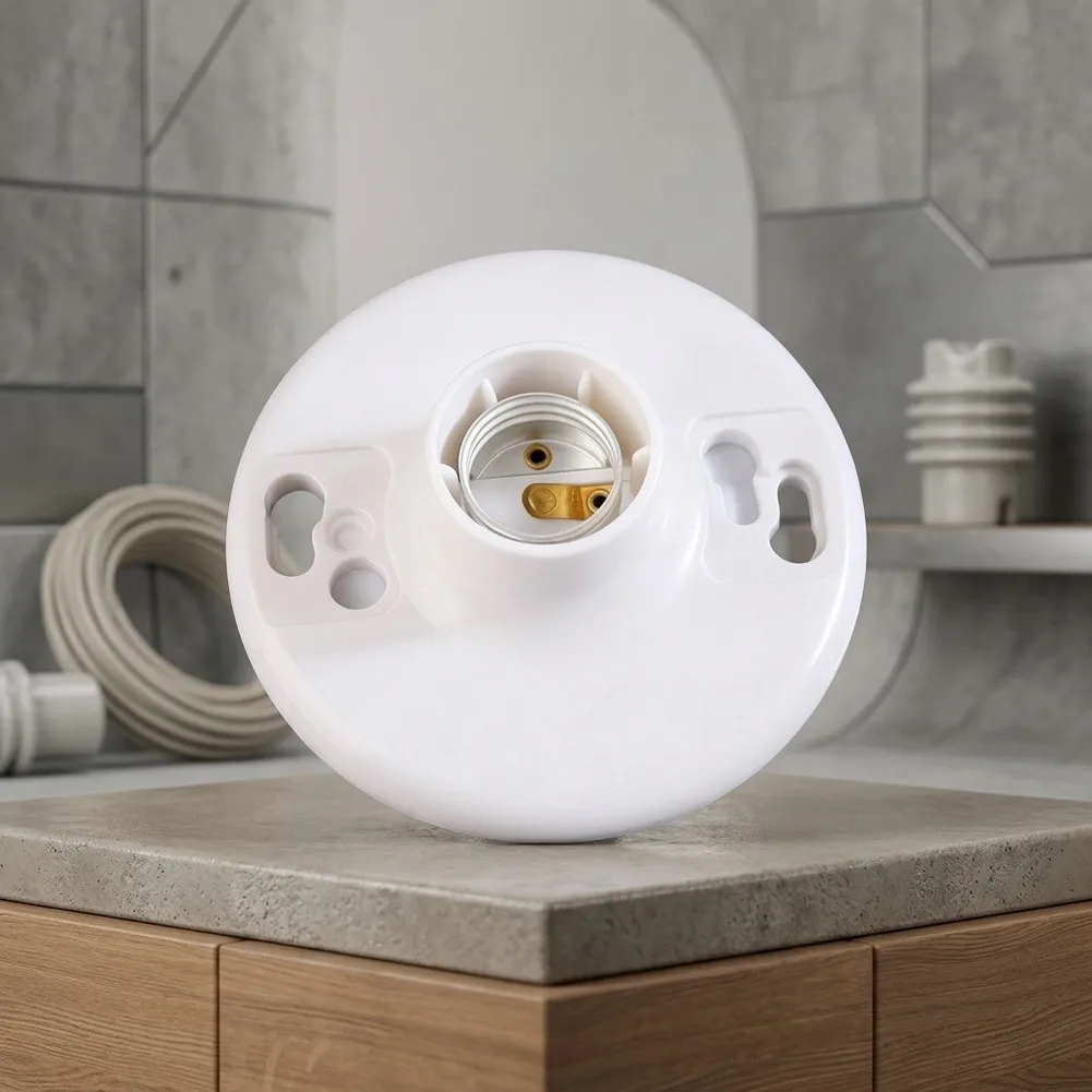 For E26 Plastic Lamp Holder Set for UL Certified Flame Retardant Material Compatible with LED and Incandescent Bulbs