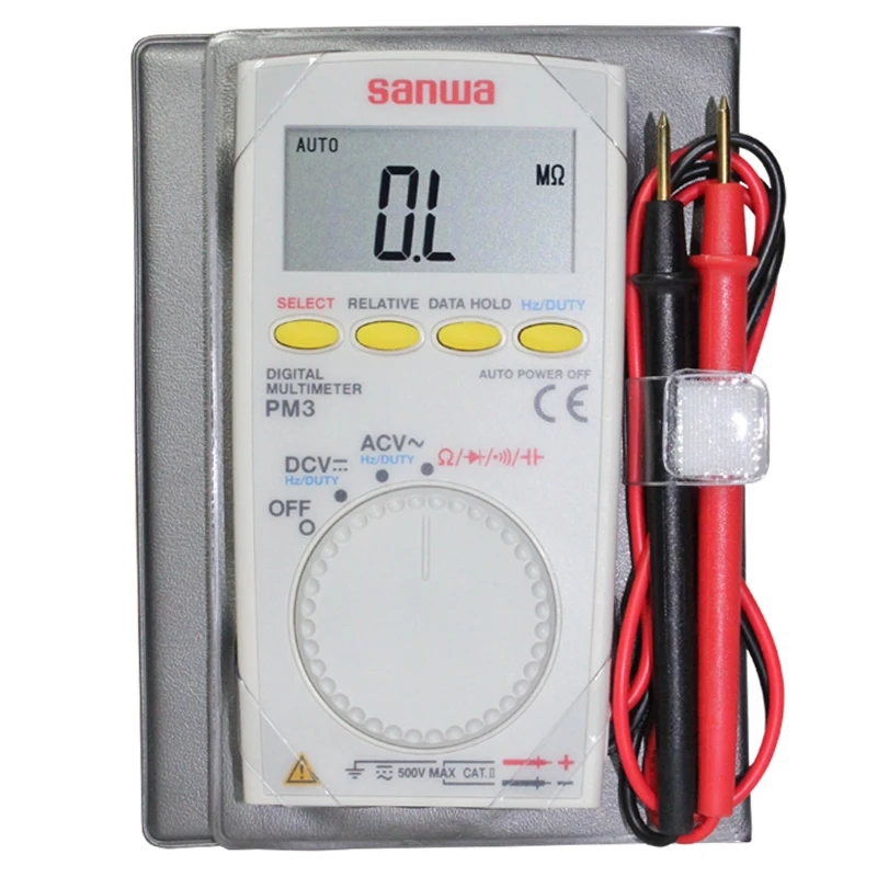 Japan sanwa PM3 Compact Slim Portable Multifunction Digital Multimeter / 0.7% Maximum Accuracy