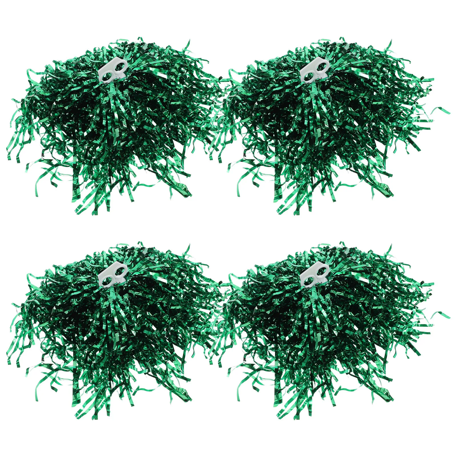 

4pcs Pvc Cheerleading Pom Poms Lightweight Durable Fine Silk Design For Dance Practice Celebrations Sports Events School Spirit