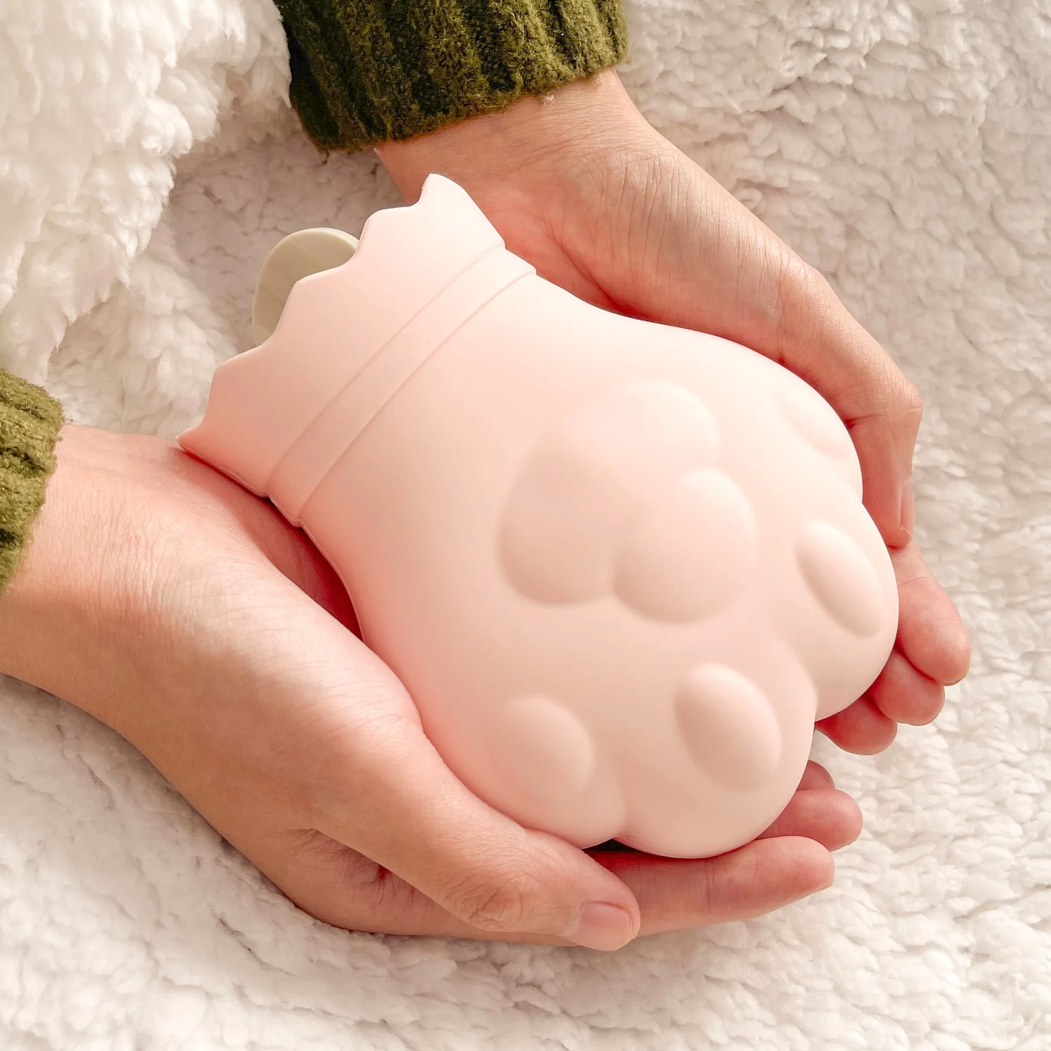 Silicone Cat\'s Paw Hot Water Bag Water Injection Small Mini Hot-Water Bag Irrigation Thickened Explosion-Proof Hand Warmer