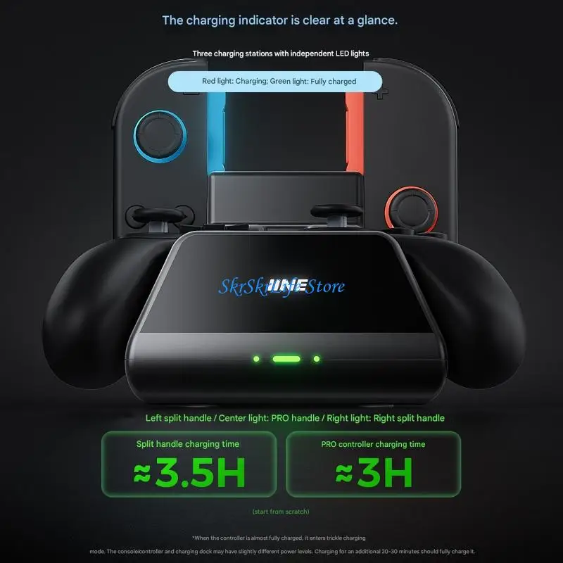 

Зарядная док-станция E65E со светодиодным дисплеем и интеллектуальным дисплеем поддерживает одновременную зарядку двух устройств