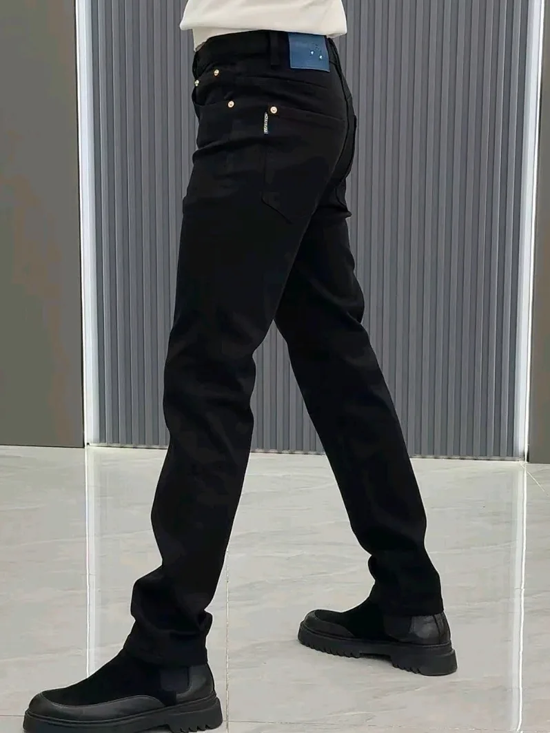 

Fashionable Comfortable Men's Denim Jeans Stylish High Quality Business Casual Straight Leg Fit Standard Waist mid Washed