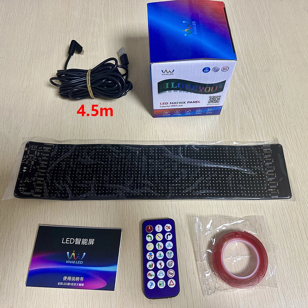 الشيطان العين LED مصفوفة بكسل لوحة عرض الشاشة مرنة RGB سيارة الكتابة على الجدران التمرير النص الرسوم المتحركة متجر تذكير ضوء بلوتوث