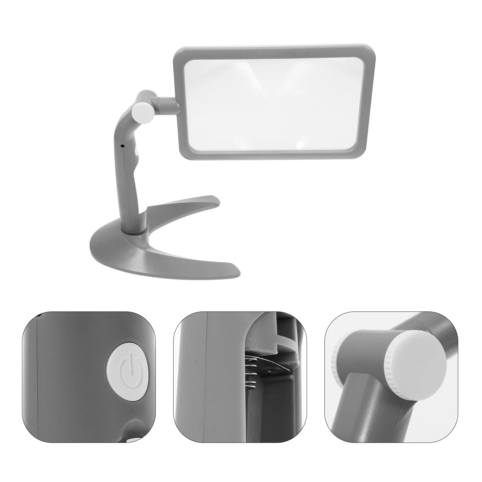 

48 LED Handheld and Desktop Magnifier 2.5x Magnifying Glass for Reading Books Clear Illumination Portable Multifunctional