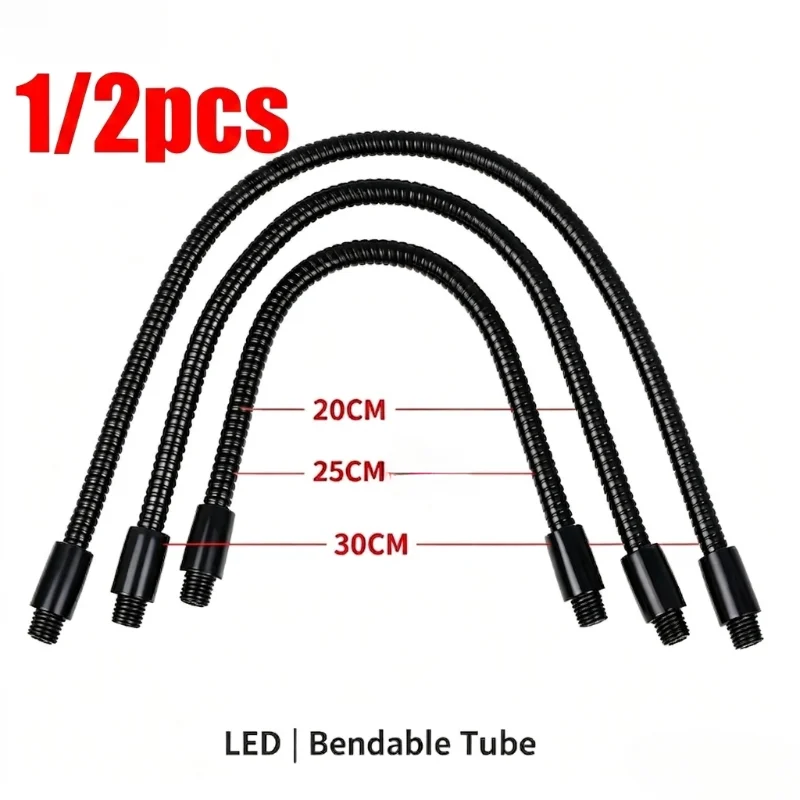 1/2Pc LED Gooseneck Metal Hose Dia 6MM Bendable DIY Black Shaping Universal Soft Tube For Table Lamp Spotlight Floor Lamp