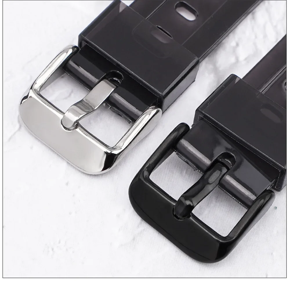 حزام ساعة اليد ل كاسيو F-91W F-84 F-105/108 A-158/168 AE-1200/1300 شفاف ملون سيليكون سوار الفرقة اكسسوارات 18 مللي متر #2