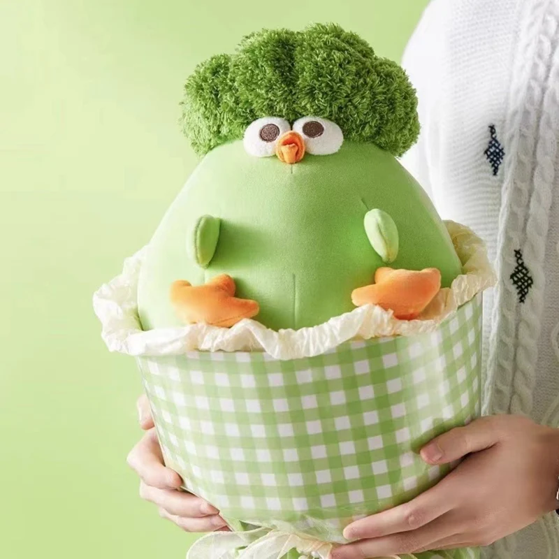 30 سنتيمتر الكرتون أنيمي القرنبيط الخضار الدجاج أفخم دمية الأطفال مهدئا والنوم الخضار الدجاج الوسائد هدية عيد #3