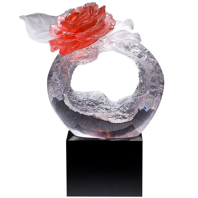 

Glazed art ornaments High-end handicrafts Living room wine cabinet Home decoration