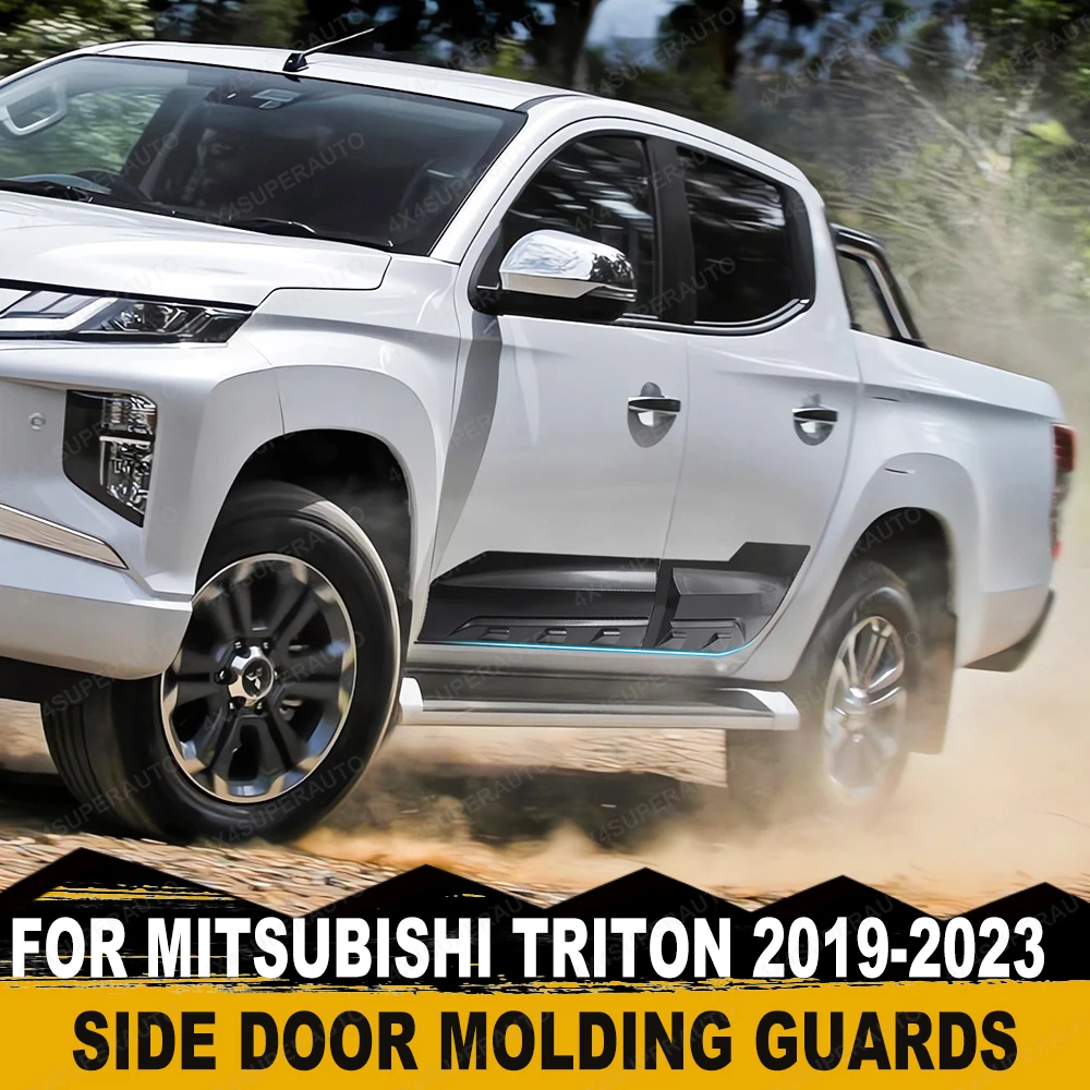 

Matte Black Side Body Cladding FOR Mitsubishi Triton 2019-2023 Mitsubishi Strada Strakar Mitsubishi Barbarian Car Accessories