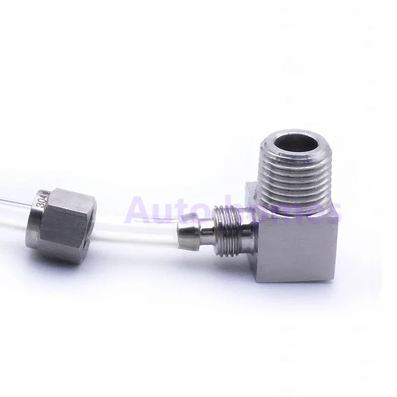 Stainless Steel Quick Coupler ZG1/4'' Male O.D 6 8 10 12 Mm PU Tube Fast Twist Hose SS304  L Type Connector Fitting