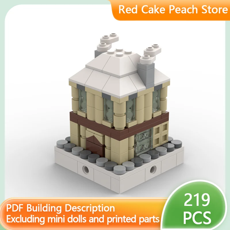 Stadtansicht-Modell MOC Bausteine Winterdorf-Haus Modulare Technologie Kinder-Urlaubsgeschenke Zusammenbaubares Spielzeug-Set