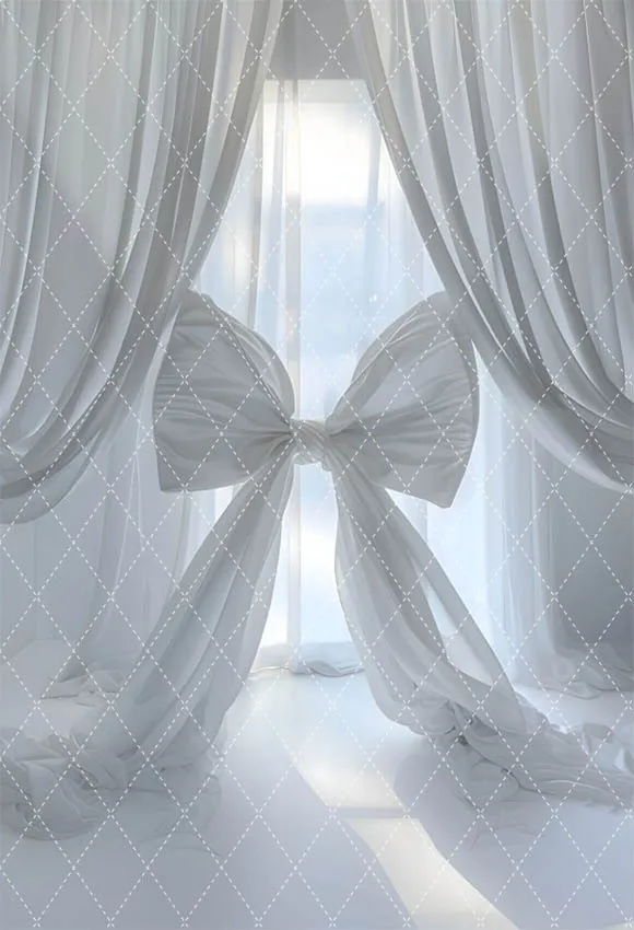 Mehofond Photography Backdrop Bowknot Princess Birthday Maternity Portrait Wedding Dreamy Curtain Bows Decor Photo Background