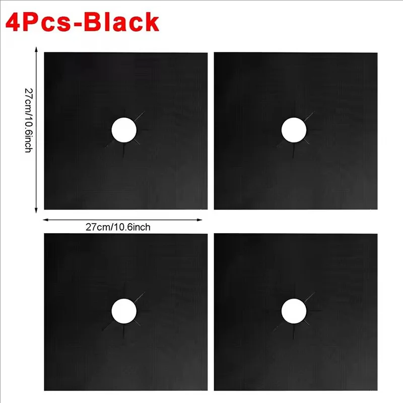 2/4/8Pcs Gas Stove Protector Cooker Lid Liner Cleaning Pad For Kitchen Cookware Accessories Piece Reusable Boiler Hood Protectiv view 5
