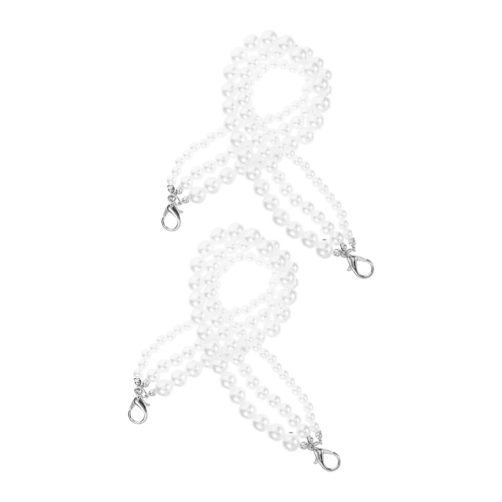 

1Pair Pearl Shoe Chains Decorative Shoe Charms for Women Sneakers Boot Jewelry Unique Fashion Accessory Boot Chains