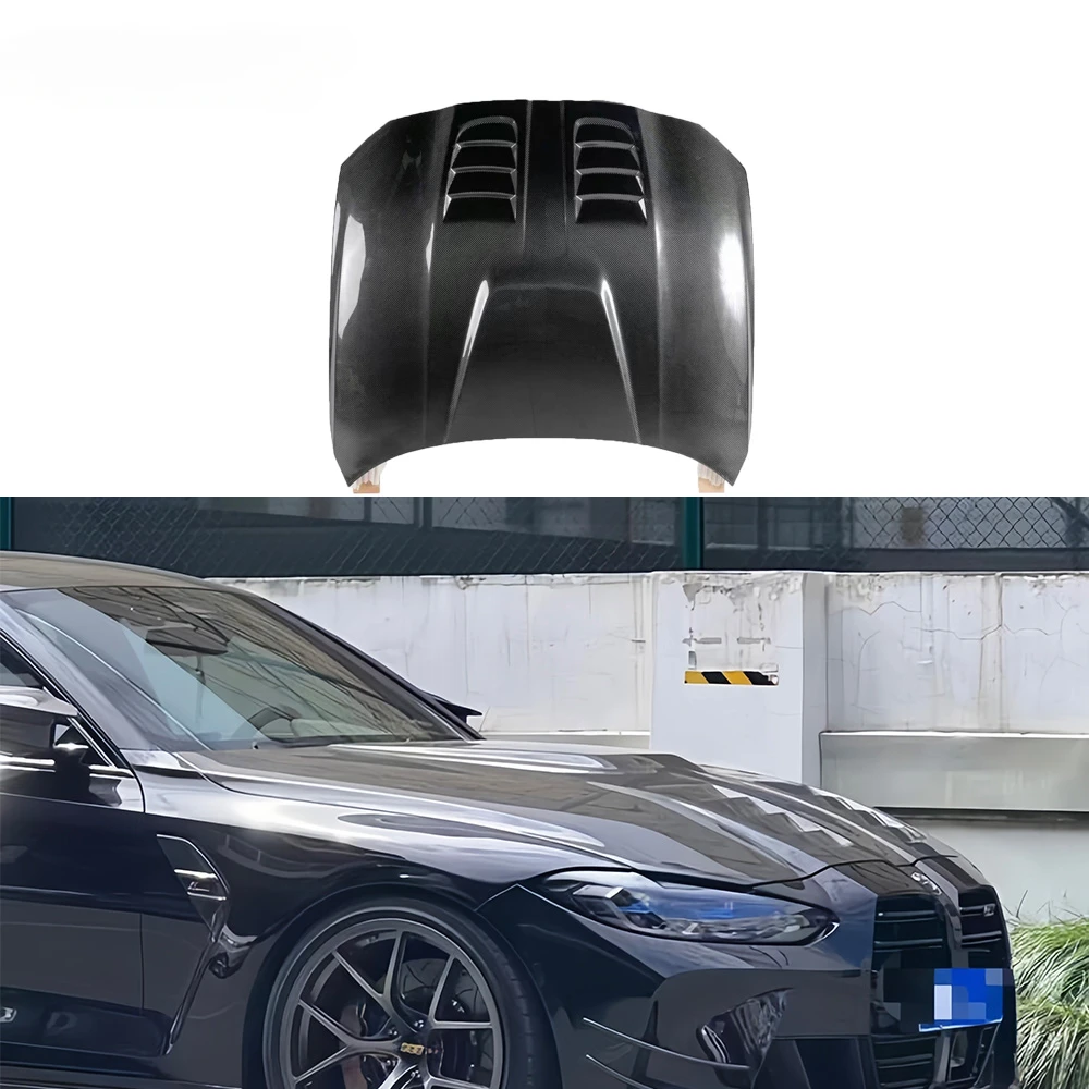 WEESE Auto accessories Dry Carbon Fiber Car Hood Gpower Style Suitable for BMW M3M4 G80 G82 Refitting cover Bonnet