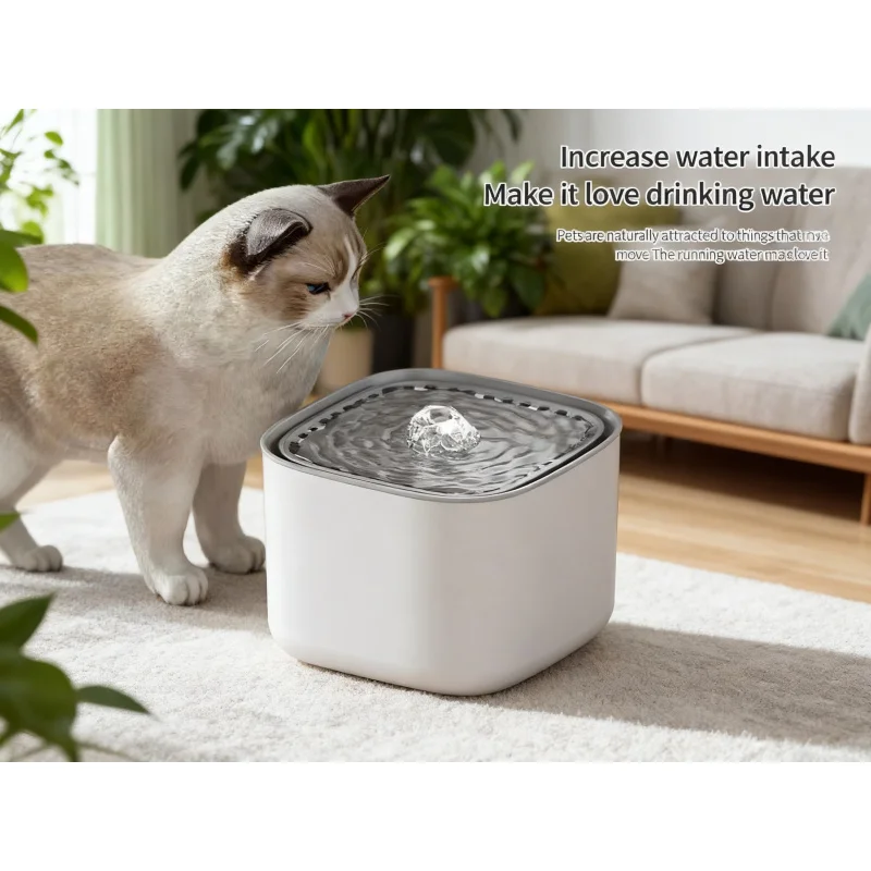 3L Automatic Pet Water Fountain with Circulating Filter USB Port Large Capacity Cat Dog Water Dispenser Feeder