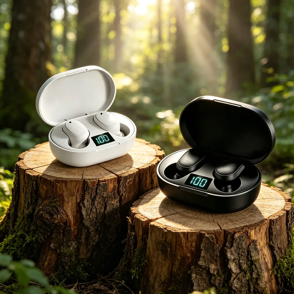 Écouteurs Bluetooth TWS E6S, casque sans fil Bluetooth, casques à réduction de bruit avec microphone