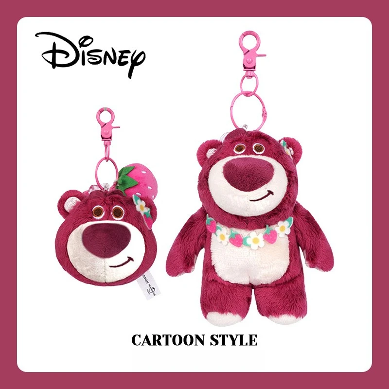 

Miniso подлинный Disney клубничный медведь сумка кулон плюшевый брелок рюкзак кулон орнамент подарок плюшевый кулон подарок плюшевый кулон