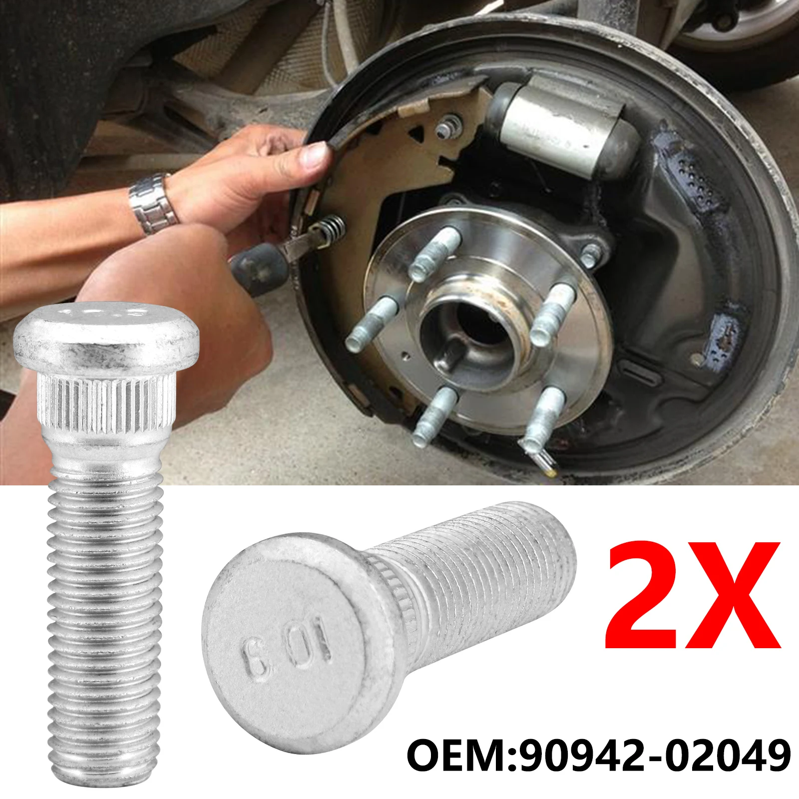 

2X For Toyota Camry Celica Corolla Lexus RX330 ES330 Car Wheel Lug Stud Nuts 90942-02049 90942-02037 90942-02070