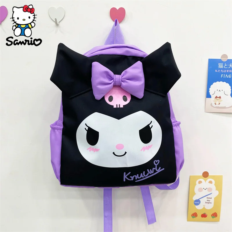 Kawaii Sanrio Plush Backpack Cute Kuromi Plush Bag Cinnamoroll Children\'s School Bag My Melody Shoulder Bags Plushies Dolls Gift