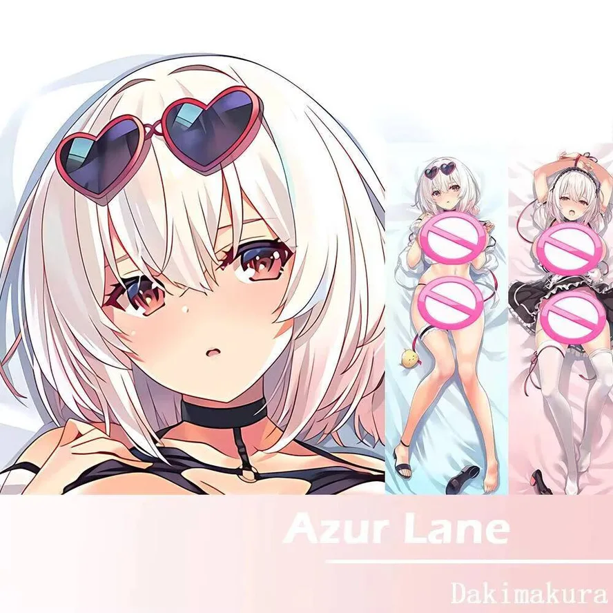 

Lane Serious Dakimakura Azur Body Pillow Case Cover Full Otaku Anime DIY Custom