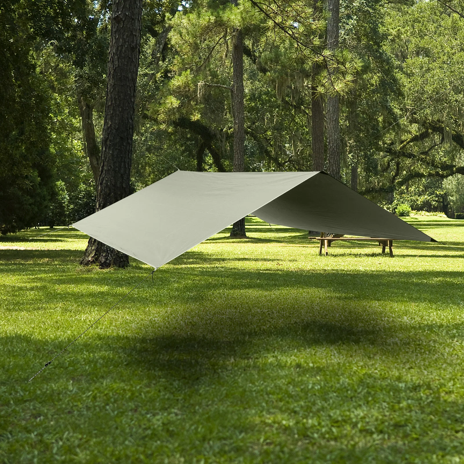 

Waterproof Tent Tarp 210D Oxford Cloth UV Anti Lightweight Portable Camping Mat Picnic Beach for Garden