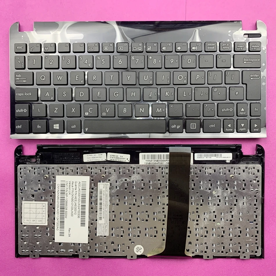 UK Laptop Keyboard For Asus Eee PC 1015 1015B 1015BX 1015PW 1015CX 1015PD 1011 1015PX With Frame UK Layout