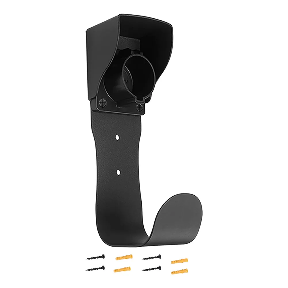 Support mural robuste en acier pour chargeur EV, compatible avec tous les pistolets de recharge EV, installation facile, gestion des câbles sûre et fiable