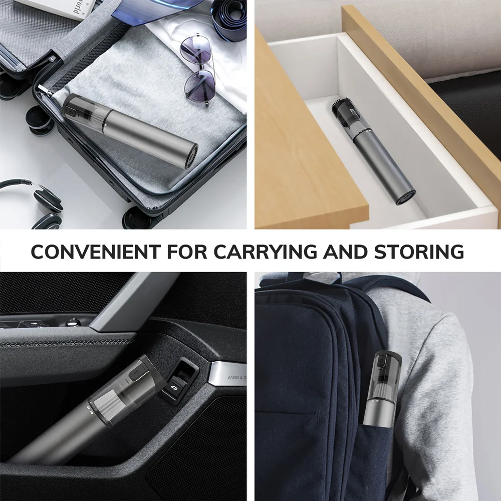 Aspirador inalámbrico para ordenador portátil MIUI, aspirador portátil recargable por USB para coche, modelo Mini y Cool-X (aleación de aluminio)
