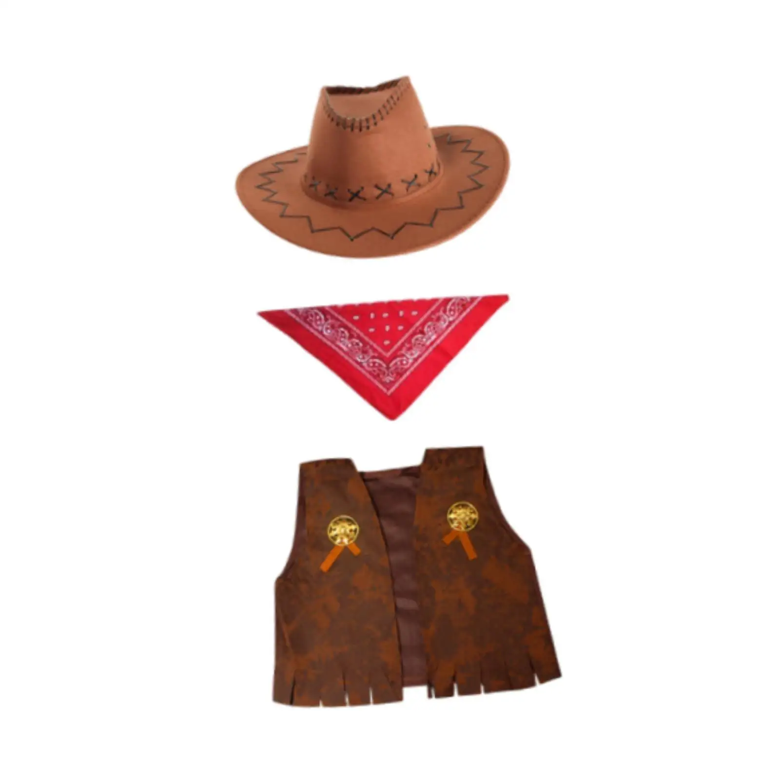 

Kids Cowboy Costume Set Halloween Dress Up for Birthday Carnival Halloween