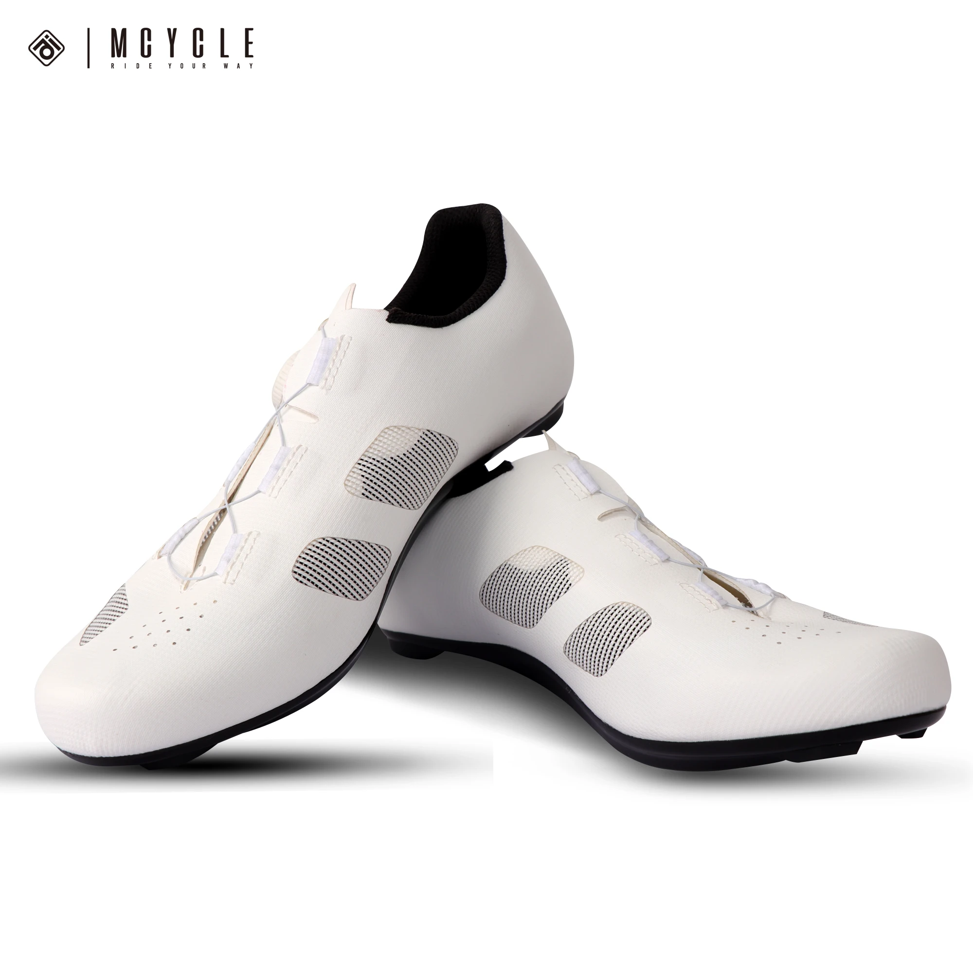Mcycle New Arrival Sport Cycling Shoes Men Professional Riding Shoes Athletic Biking Shoes Reflective Road Bike Lock Shoes