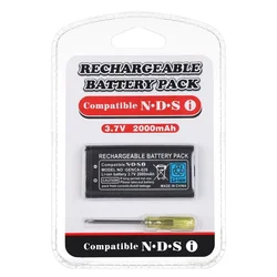 3.7V 2000mAh Rechargeable Lithium-ion Battery Pack Kit for Nintendo DSi NDSi Gamepad Replacement Battery with Screwdriver