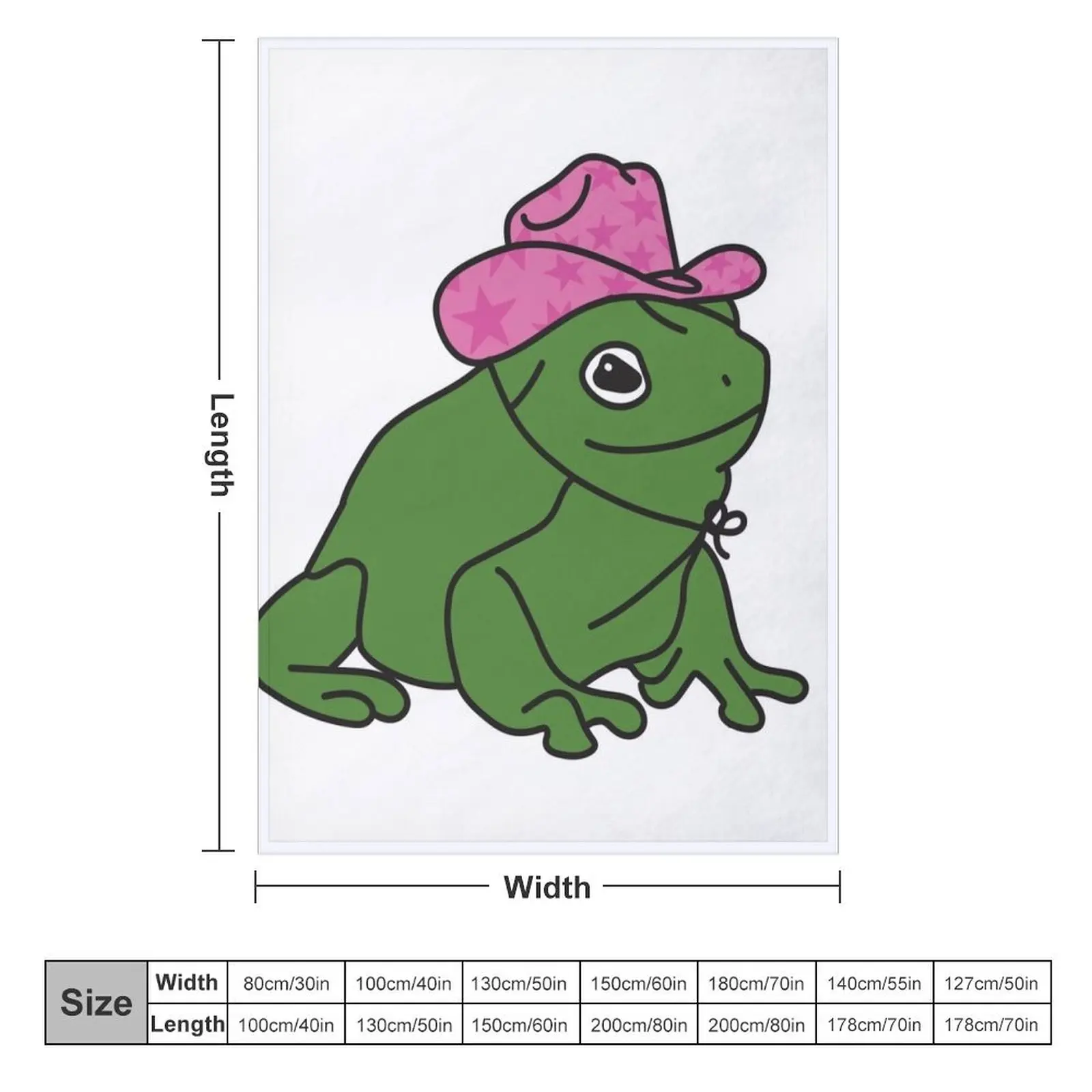 Frog With A Pink Cowboy Hat Throw Blanket heavy to sleep Nap Thin Blankets