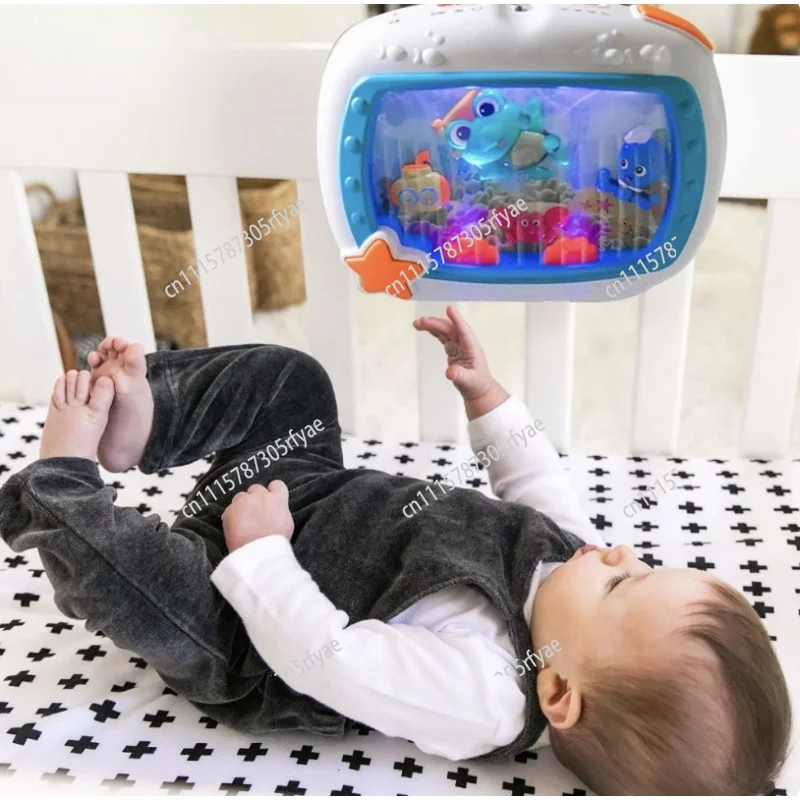 Ocean Soother Baby Sleep Toy with Remote Control Lights Melodies Aquarium Night Light Infant Bedside Nursery Calming Toy