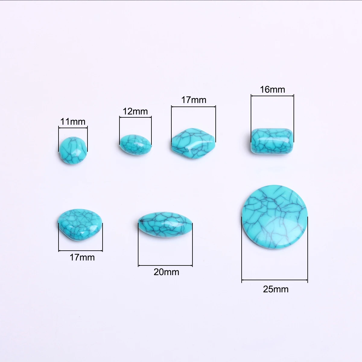 30-5pcs/bag Geometric Imitated Green Turquoises Pendant For Jewelry Making Spacer Beads DIY  Necklace Bracelets Accessories