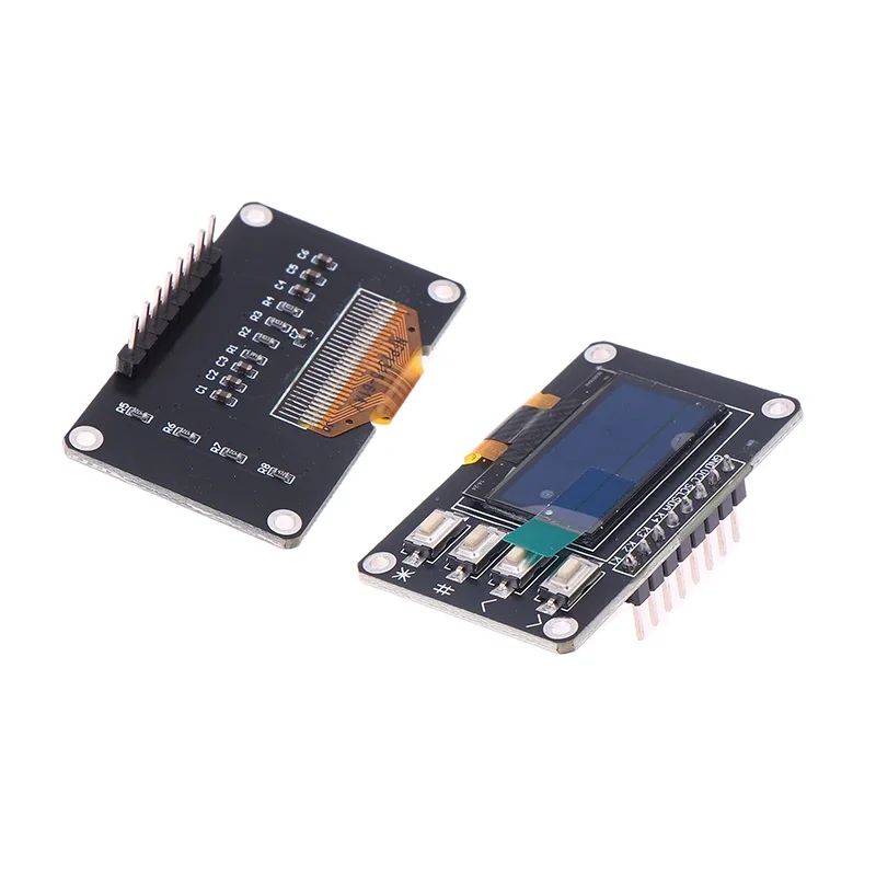 1Pcs OLED Display Screen 0.96-inch White/blue 12864 Screen Module With Matrix 4 Key Interfaces Keyboard IIC SSD1315