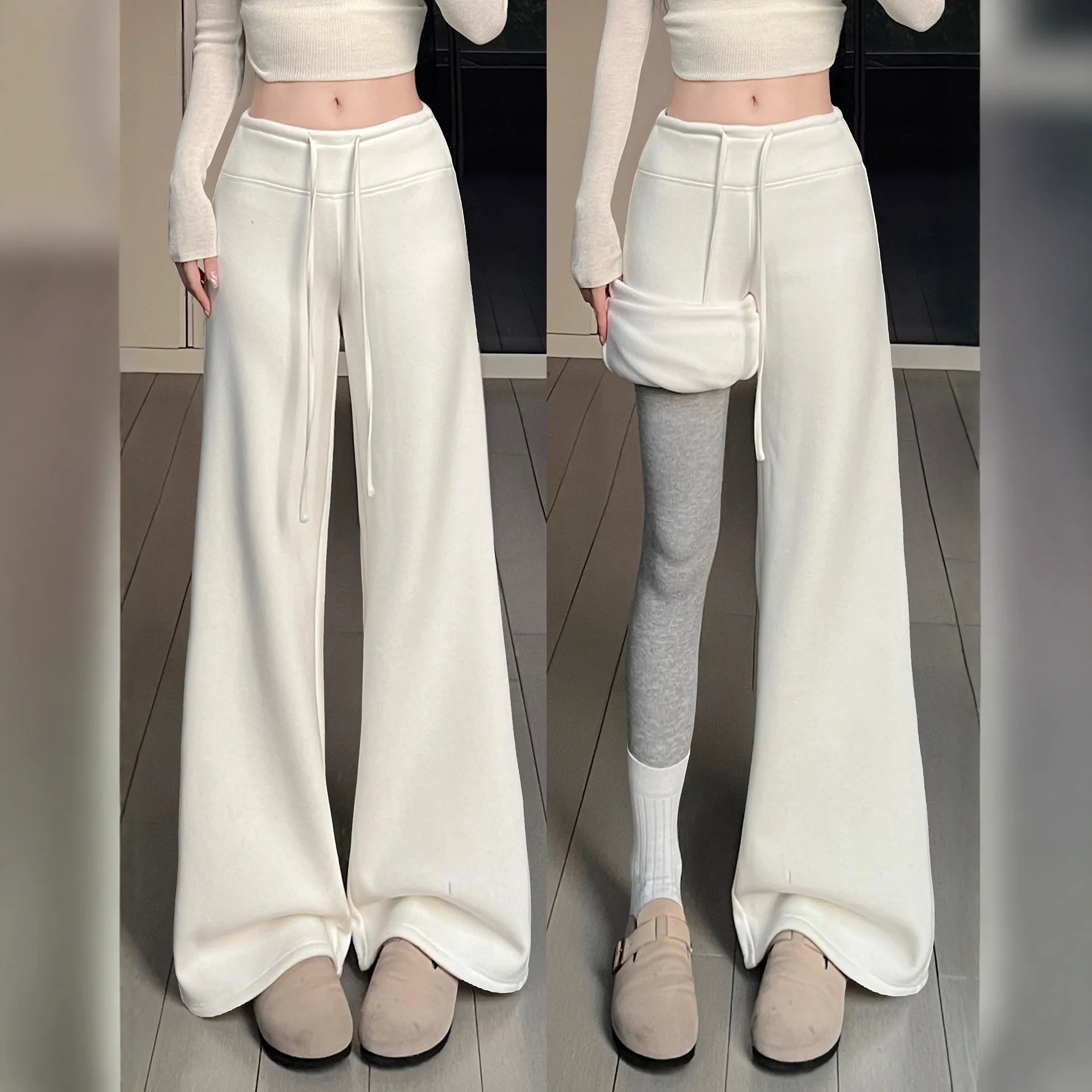 

Wide-Leg Women, Autumn And Winter 2026 New High-Waisted Casual Sweatpants, Loose Straight-Leg Sports Pants