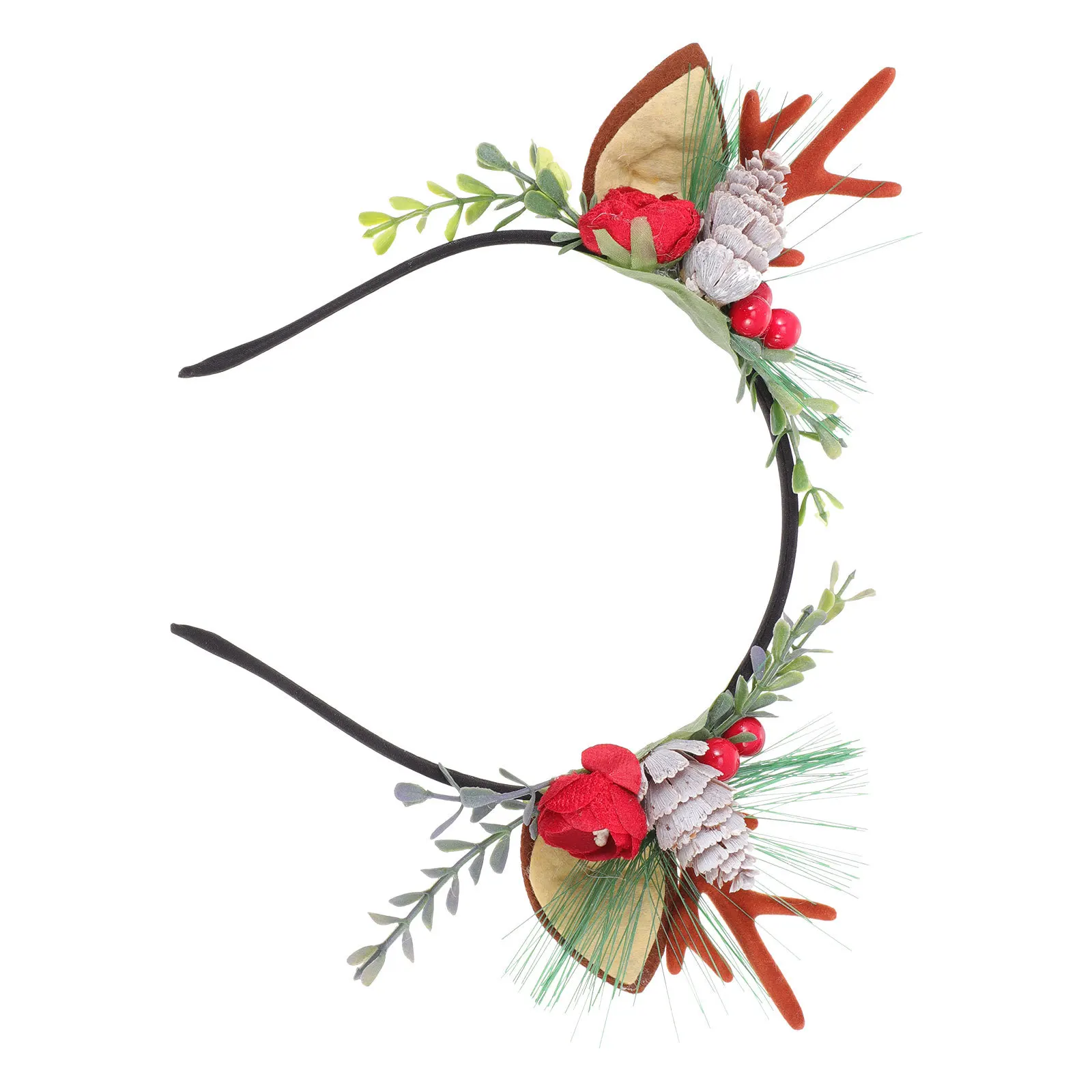 

1Pcs Elk Antler Headband Christmas Hair Decor Festival Party Xmas Photo Prop Hairband Party Headdress Costume Headpiece Hair