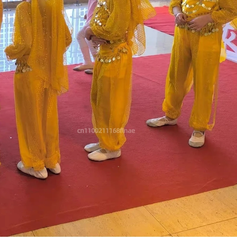 Carnival Girl Belly Dance Costume, Indian Party Stage Performance Set, Children's Arabic Belly Dance Costume, Skirt Set