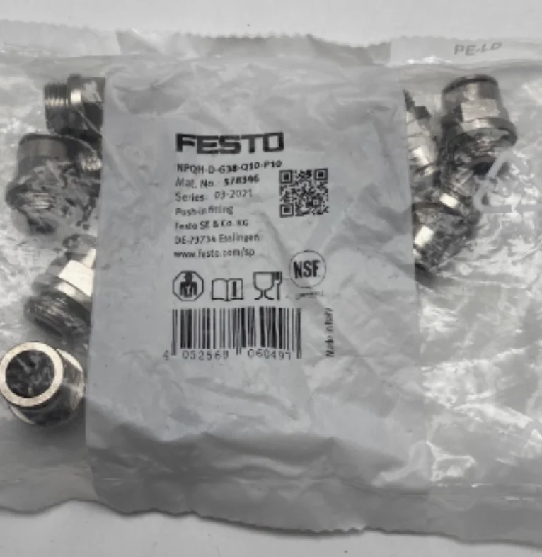 10PCS New Original FESTO metal connector NPQH-D-G38-Q8-P10 578345 NPQH-D-G38-Q10-P10 578346 NPQH-D-G38-Q12-P10 578347