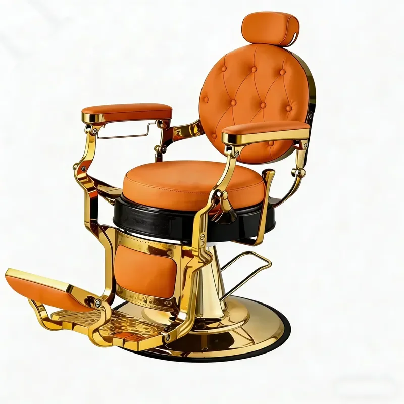 Vintage Classic Ergonomic Barber Chair Professional Salon Styling Seat for Haircut Shaving Beauty Shop Equipment
