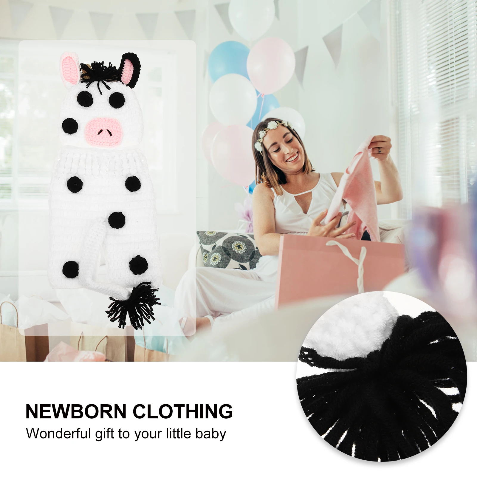 

Baby Photo Clothes Newborn Props Hat Infant Knitted Costume Warm Material Easy Wear Crochet Outfit Premium Quality Comfortable