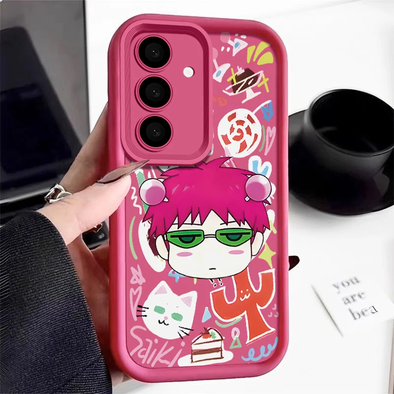 Cute Kitty Boy Cartoon Phone Case For Samsung Galaxy A14 A15 5G S21 S22 S23 S24 FE Plus Ultra A25 A35 A52 A53 A54 A55 5G Cover